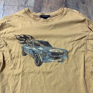 Forever 21 Men's Tan Graphic T-Shirt
